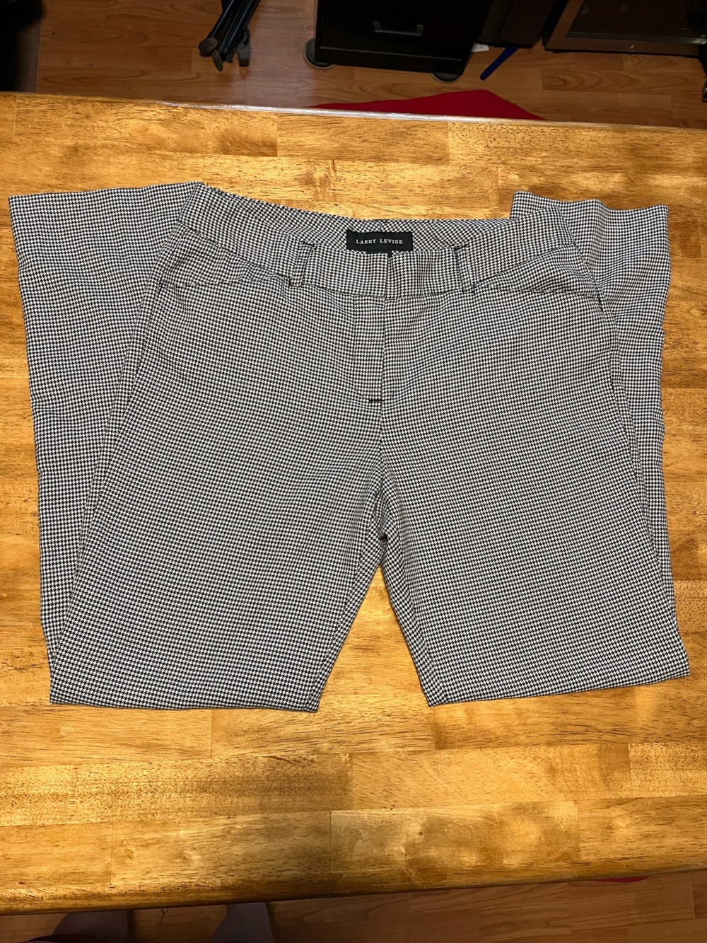 Larry Levine Black and White Dress Pants